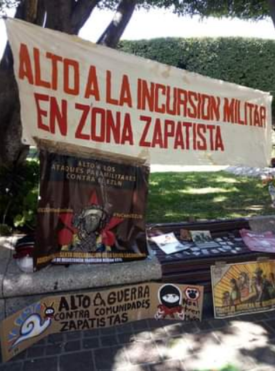 Galería de fotos de acciones en León y Celaya, Guanajuato en repudio a los ataques paramilitares a comunidades zapatistas