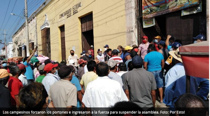 Turba de ejidatarios suspende asamblea informativa en Acanceh (Yucatán)