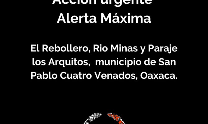 Acción Urgente. Denuncia comunidades indígenas pertenecientes a Cuatro Venados, Oaxaca.