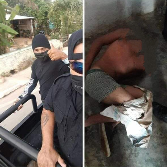 Pese a denuncias de torturas de policías de Yucatán, uno se toma la libertad de presumir fotografías de ciudadano semidesnudo