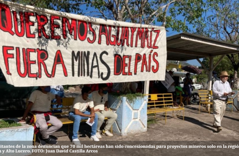 Realizan toma simbólica de mina a cielo abierto en Veracruz