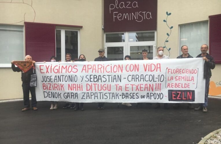 En Euskal Herria (País Vasco) exigen la presentación con vida de las 2 autoridades autónomas zapatistas secuestradas y se preparan para recibir a “La Extemporánea”