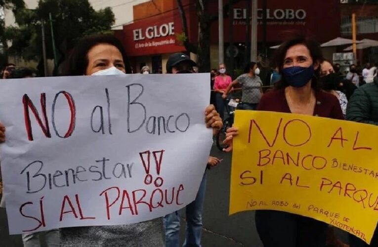 Vecinos se oponen a construcción de Banco del Bienestar en parque de Coyoacán, CdMx