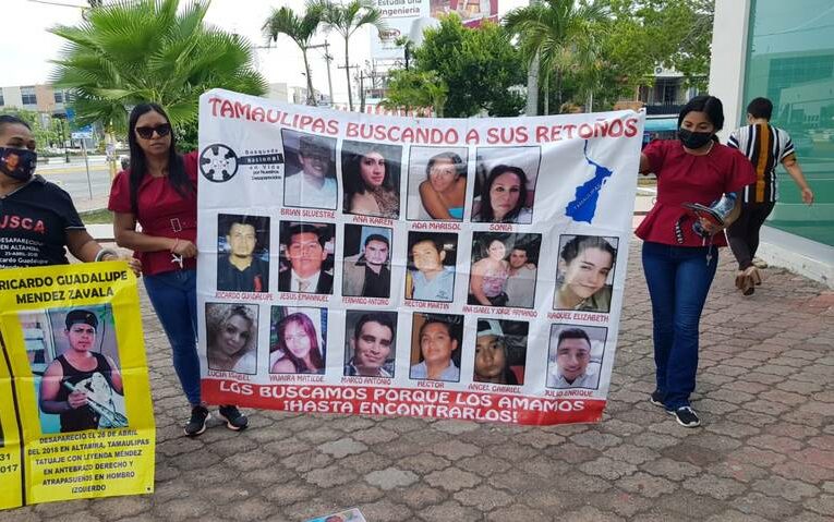 Con protestas recuerdan a personas desaparecidas en Tamaulipas