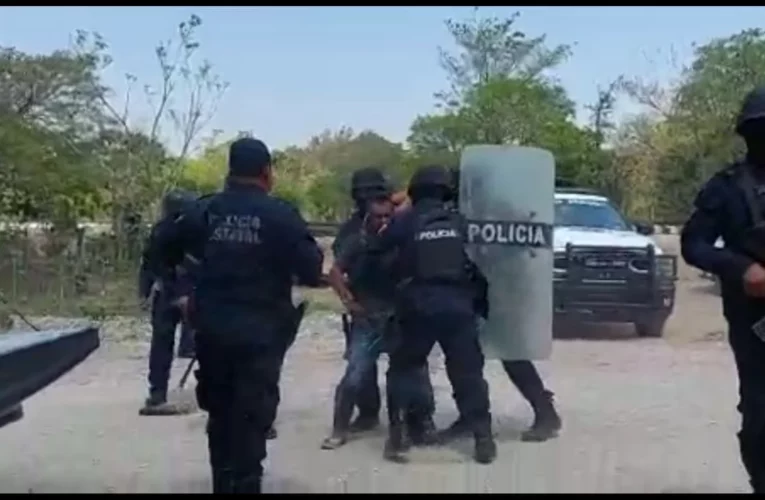 Guardia Nacional, Marina y Policía Estatal reprime campamento de ejidatarios mixe de Mogoñe Viejo-Vixidu contra obras del Ferrocarril del Istmo de Tehuantepec, detienen a seis, se desconoce su paradero (Oaxaca)