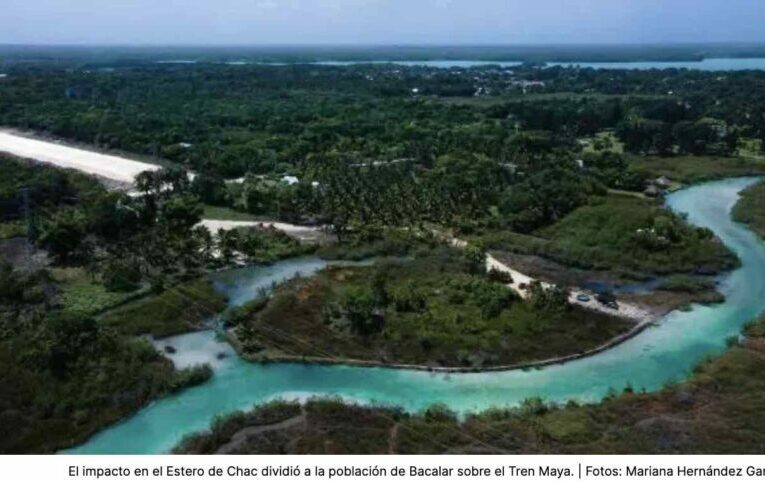 Los impactos del Tren Maya amenazan la salud de la laguna de Bacalar (Quintana Roo)