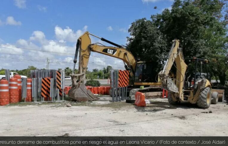 Presunto derrame de combustible pone en riesgo agua en Leona Vicario (Quintana Roo)
