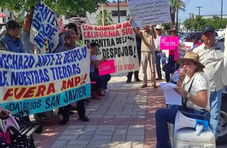 Ejidatarios marchan en contra de la ANP La Giganta y Guadalupe (Baja California Sur)
