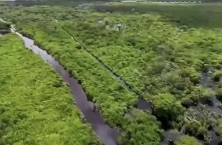 Culpan a obras del Tren Maya de inundaciones en Bacalar (Quintana Roo)