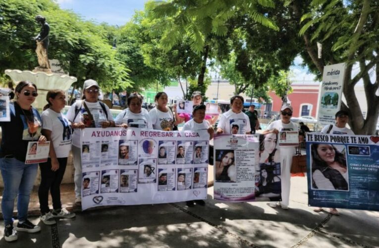 “¡Por que vivos se los llevaron! ¡Vivos los queremos!”; reclaman Familias Buscadoras de Yucatán