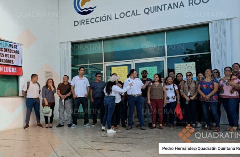 Paran labores en las instalaciones de la Conagua en Chetumal (Quintana Roo)