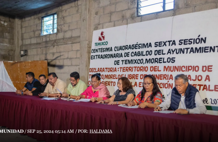 Aprueban que Temixco sea territorio libre de minería (Morelos)