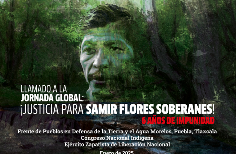 LLAMADO A LA JORNADA GLOBAL: ¡JUSTICIA PARA SAMIR FLORES SOBERANES! 6 AÑOS DE IMPUNIDAD